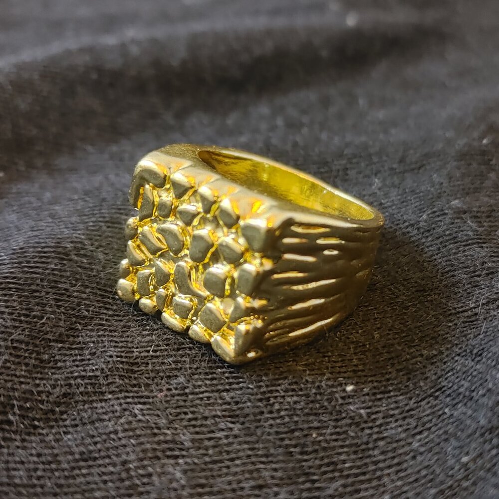 Gold Nugget Ring Size 9